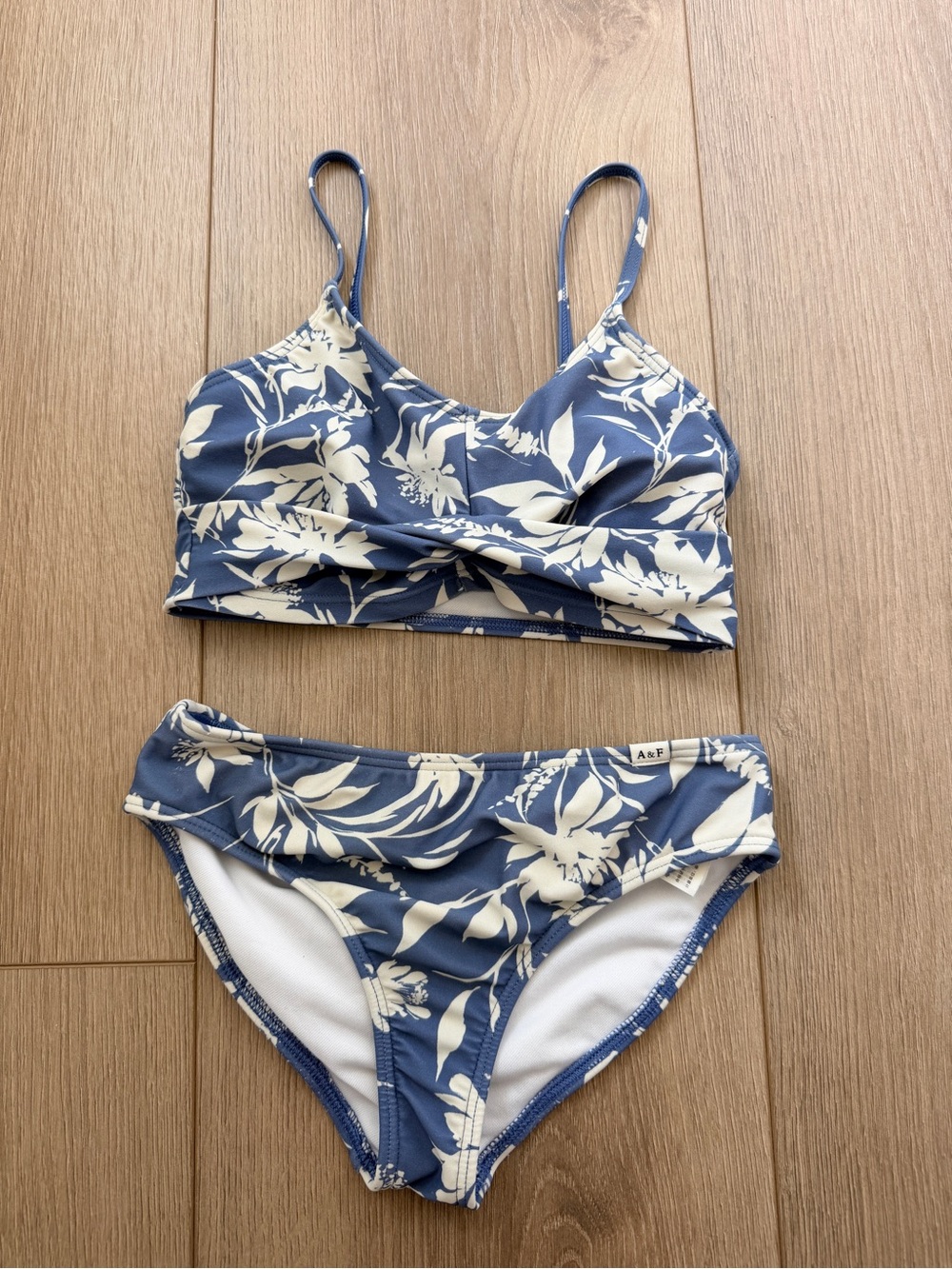 abercrombie kids Navy Floral Two-Piece Bikini Set